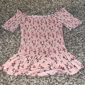Pink off the shoulder top